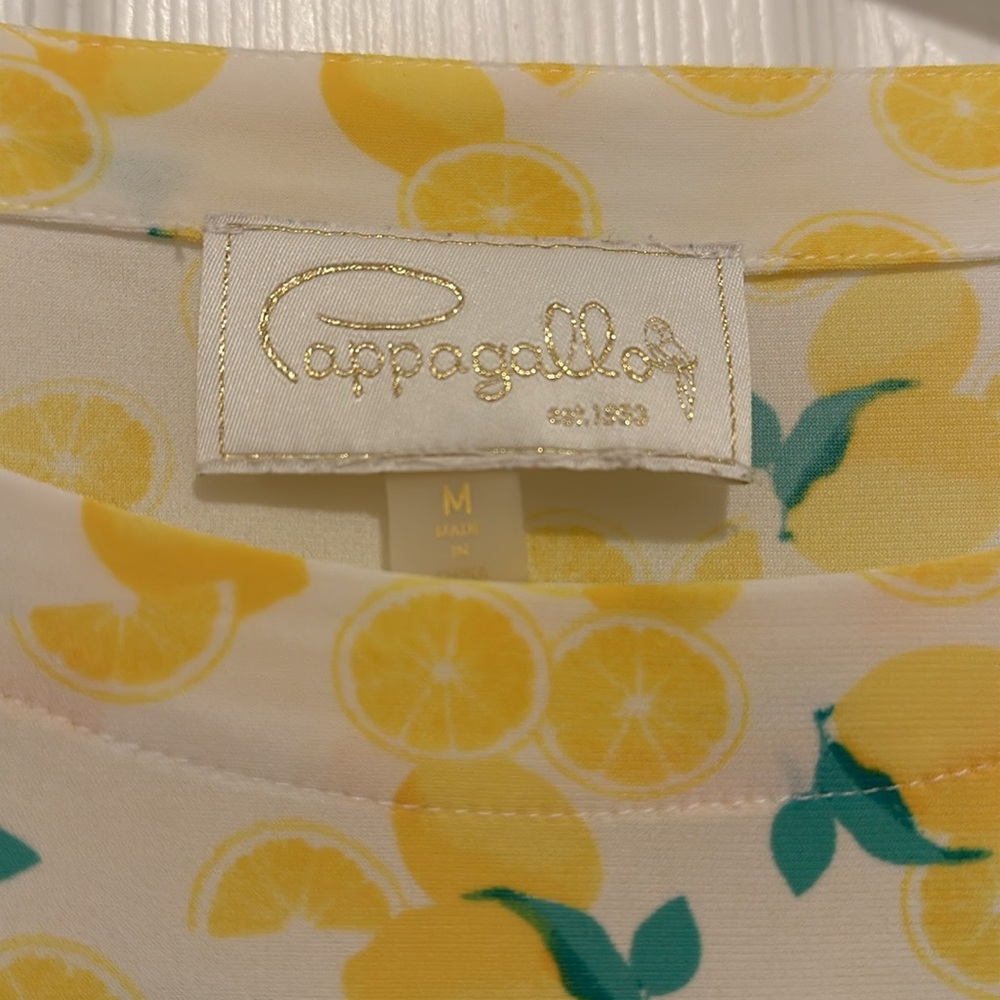 Pappagallo blouse, 🍋 lemon print, like new, size M - Picture 2 of 6